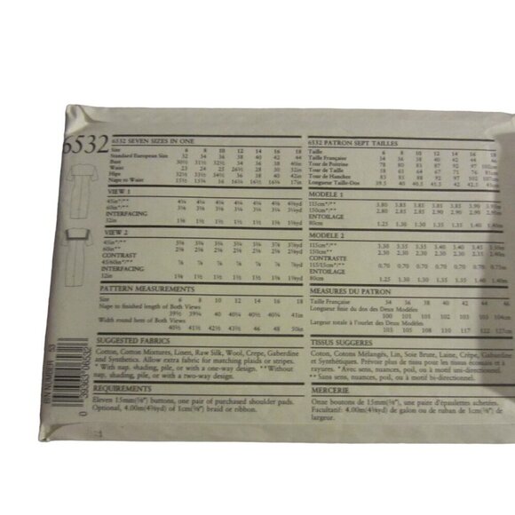 Vintage Women New Look Sewing Pattern 6532 Dress 6-18 - Picture 5 of 6